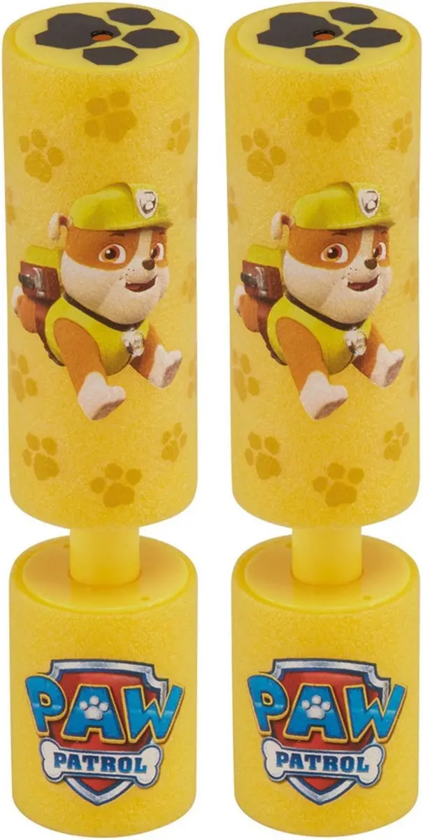 PAW Patrol Rubble Waterpistool Geel 15cm - 2 Stuks
