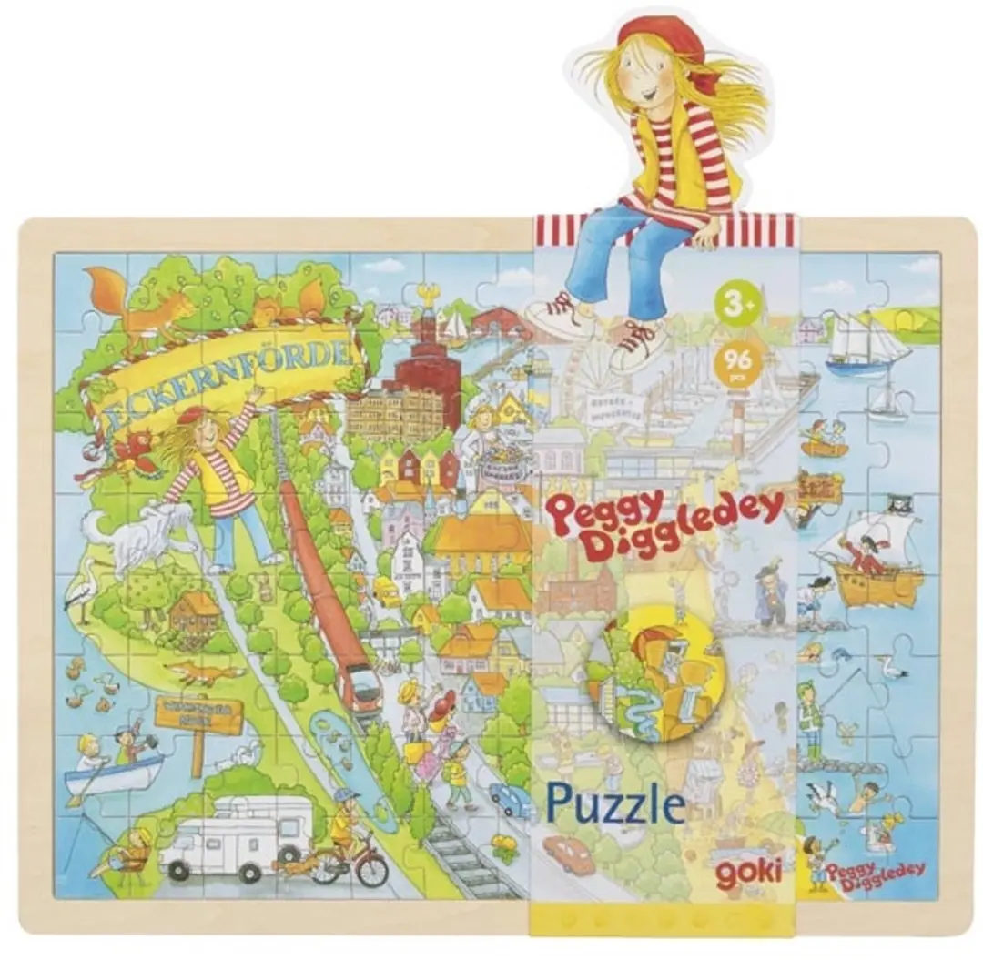 Goki Peggy Diggledey Houten Puzzel 96 Stuks - Meerkleurig