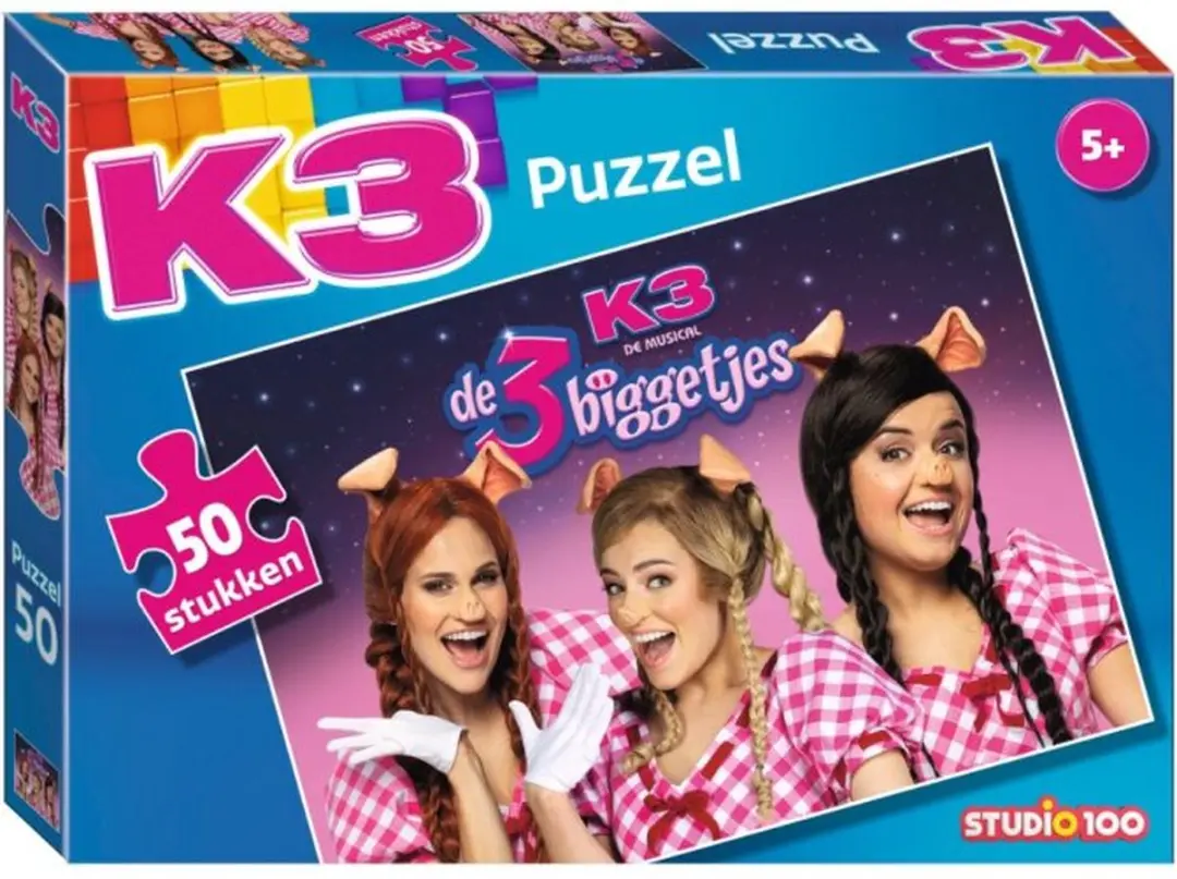 K3 Puzzel De 3 Biggetjes 50 Stukjes