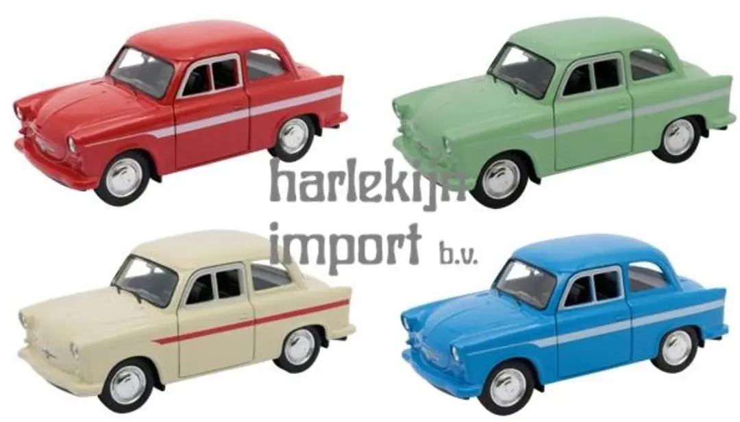 Goki Trabant P50 Die-Cast Speelgoedmodel 1:38 - Meerkleurig