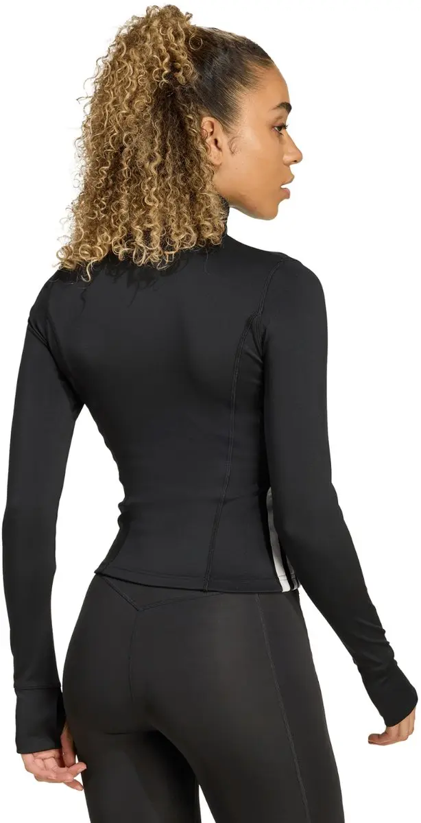 Adidas Workout Essentials 3 Stripes Zip Through Sweatvest - Dames L - Zwart