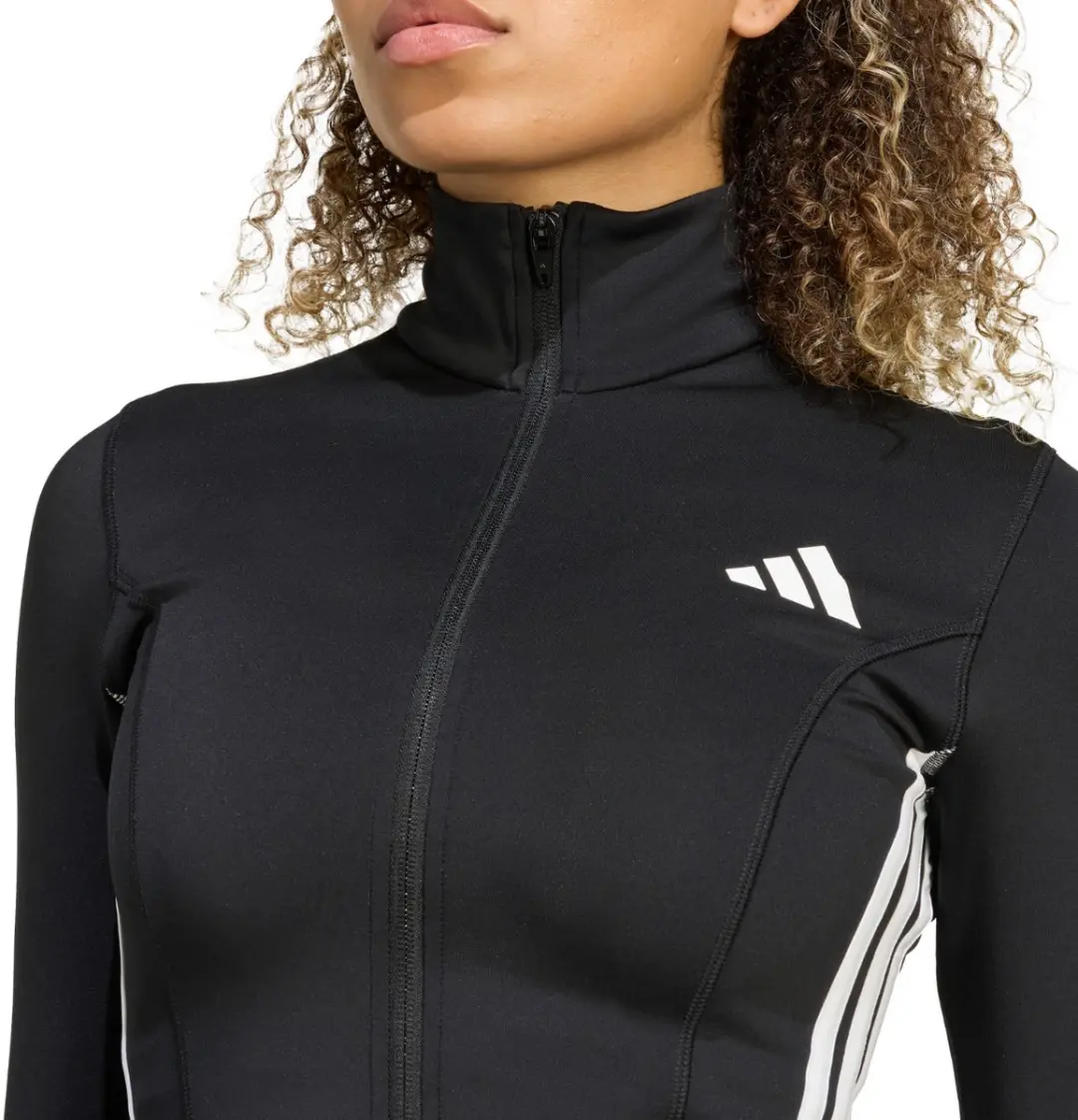 Adidas Workout Essentials 3 Stripes Zip Through Sweatvest - Dames L - Zwart