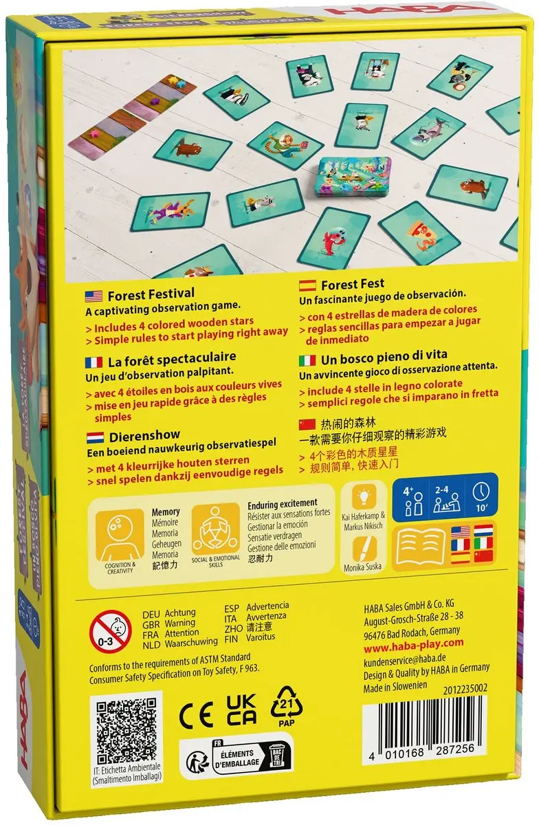 Haba Forest Festival & Little Fox - 2 Spellen - Vanaf 4 jaar