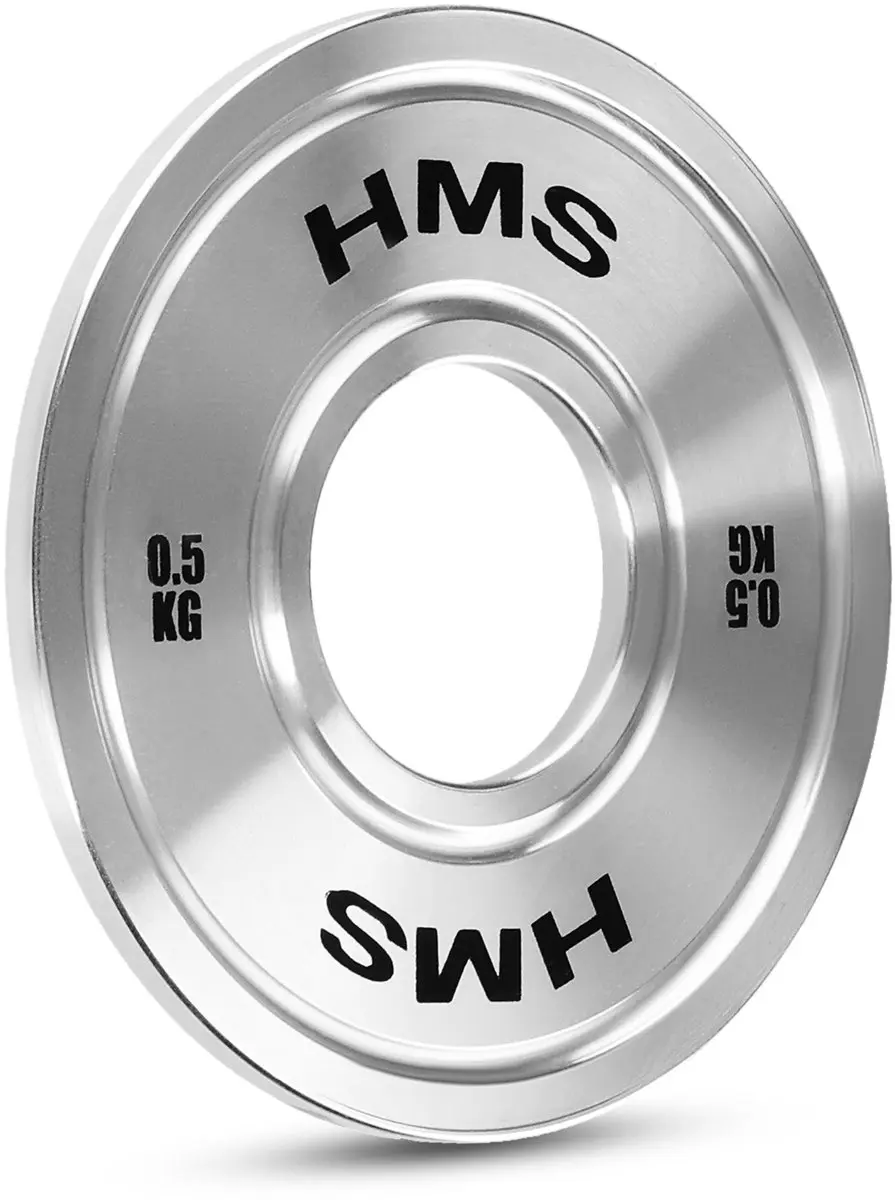 HMS TOS Olympisch Stalen Schijf 0.5kg - Gekalibreerd Chroom