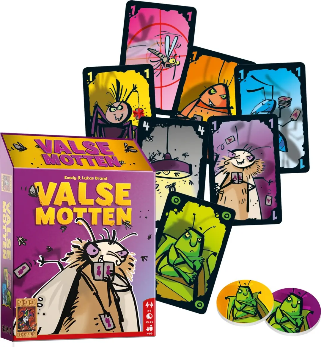 999 Games Valse Motten Kaartspel - 3-5 Spelers
