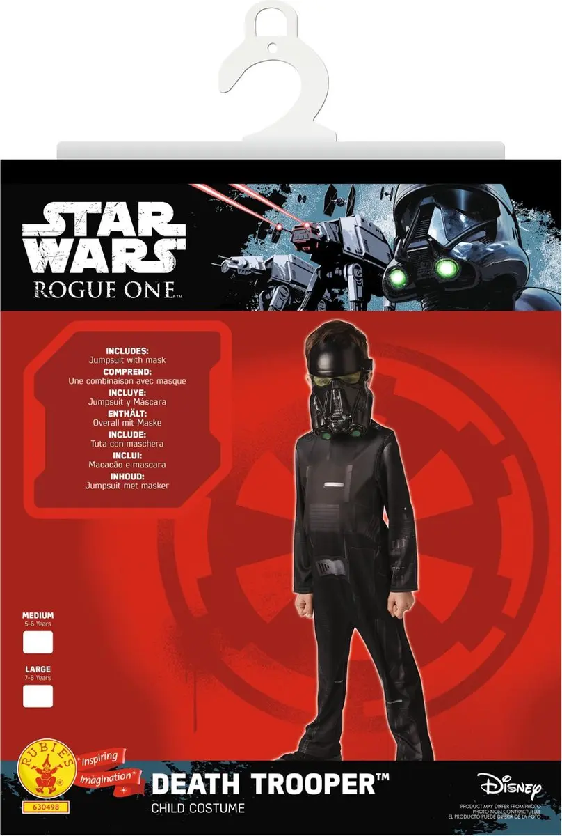 Star Wars Death Trooper Kostuum - 110/116 Zwart