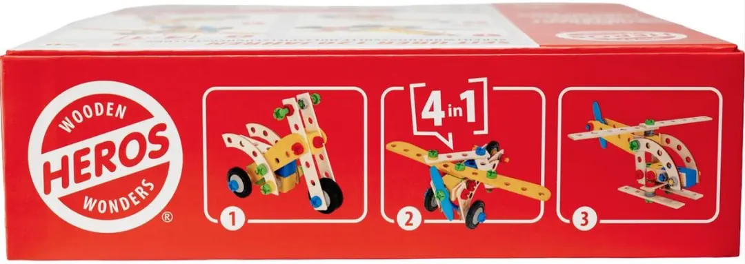 Heros Constructor Voertuigen 4-in-1 - 70 Stuks - afbeelding 6 van 6