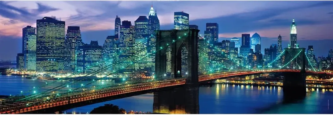 Clementoni New York Brooklyn Bridge Puzzle 1000 Stuks - 98x33cm