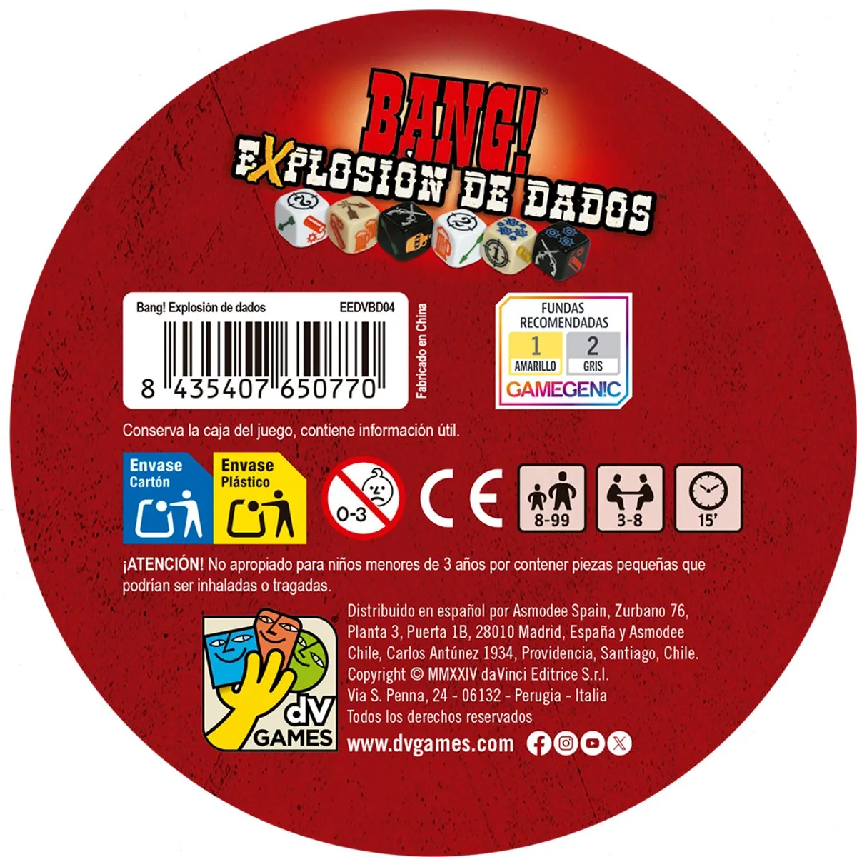 Asmodee Bang! Explosión de dados EEDVBD04 Kaartspel - 3-8 spelers
