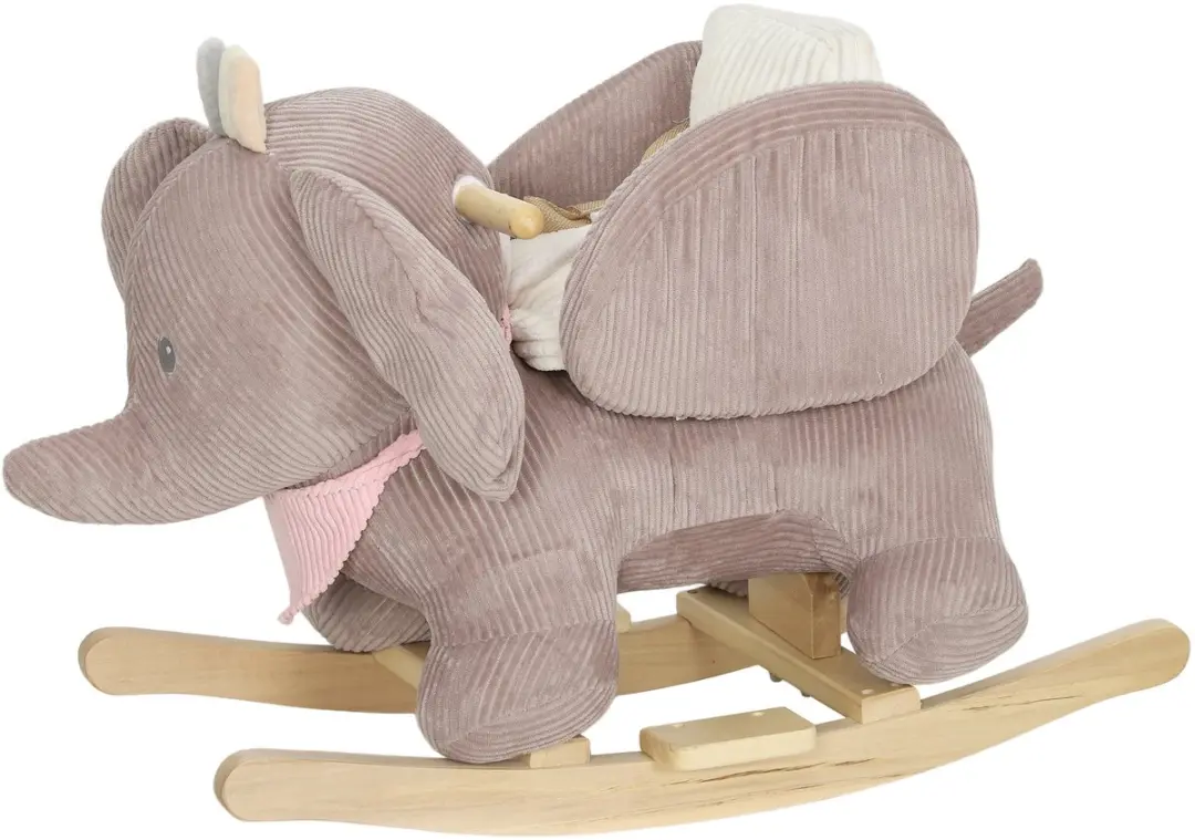 ECTEATOY Hobbelpaard Schommelolifant Bruin 65cm