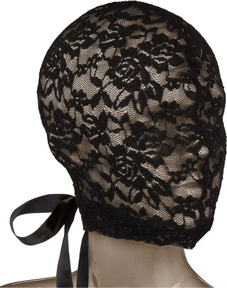 CalExotics Scandal Black Lace Balalava met strik - Zwart