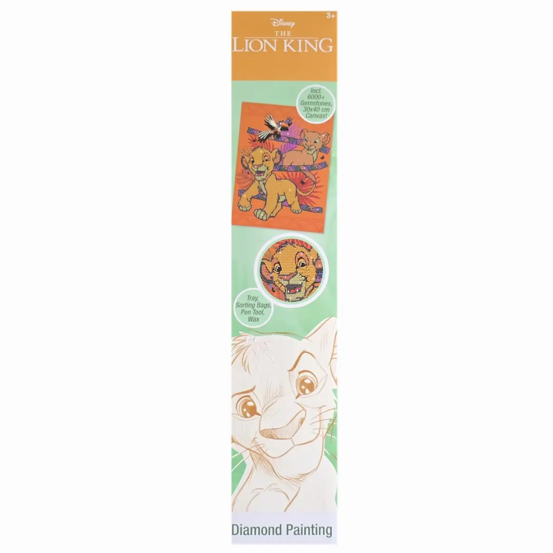 Disney Lion King Diamond Painting 30x40cm - 6 Stuks - Multi