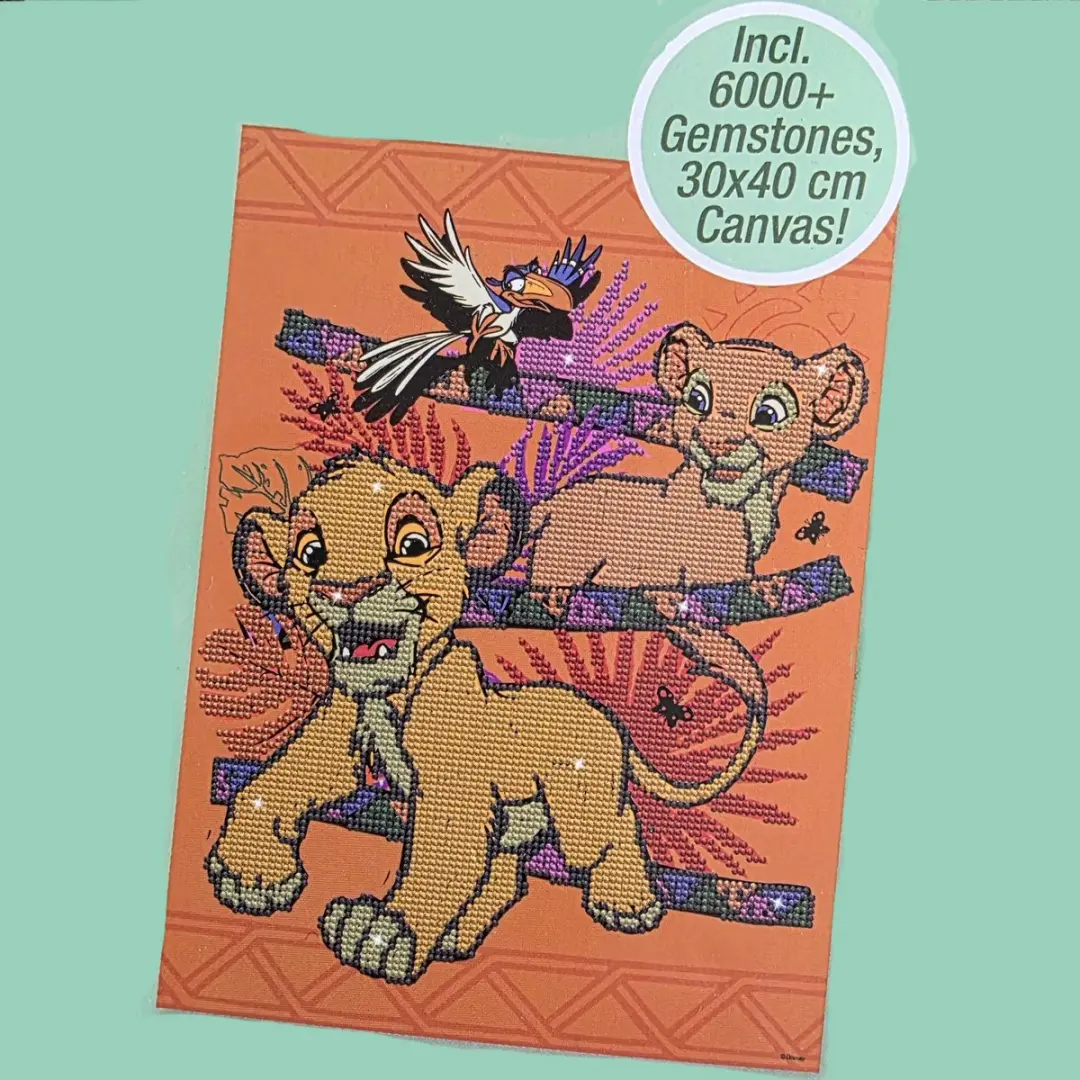 Disney Lion King Diamond Painting 30x40cm - 6 Stuks - Multi