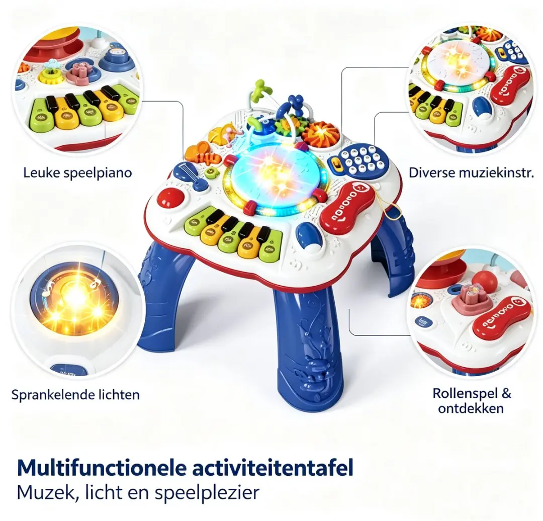 ECTEATOY Activiteiten Tafel - Blauw - afbeelding 2 van 6