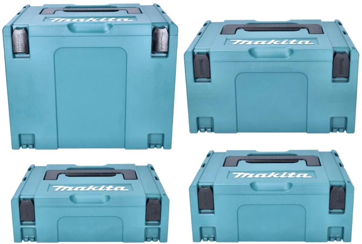 Makita MAKPAC Set 4x Transportkisten - Turquoise - afbeelding 5 van 5
