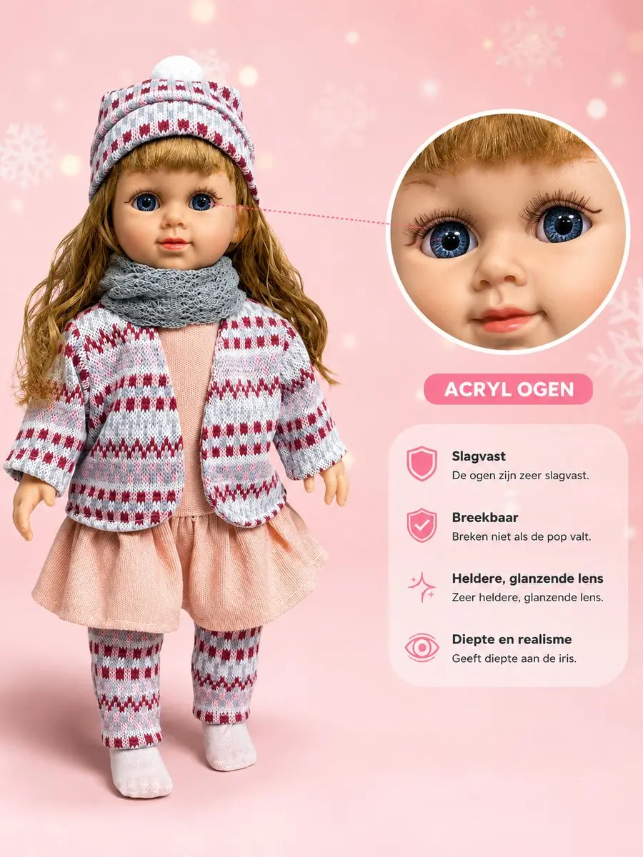 Ledy Toys CUFAN Knuffelpop 40cm - Roze