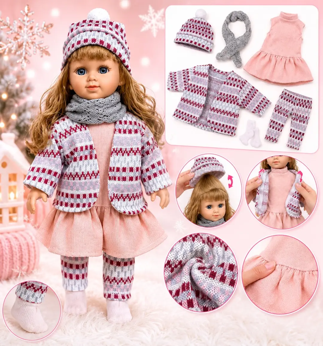 Ledy Toys CUFAN Knuffelpop 40cm - Roze