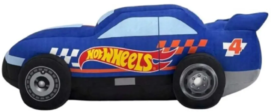 Hot Wheels Pluche Auto Blauw 30cm