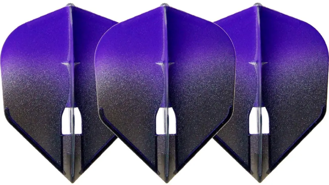 L-Style Champagne L3 Shape 2-Tone BK×Purple Dart Flights