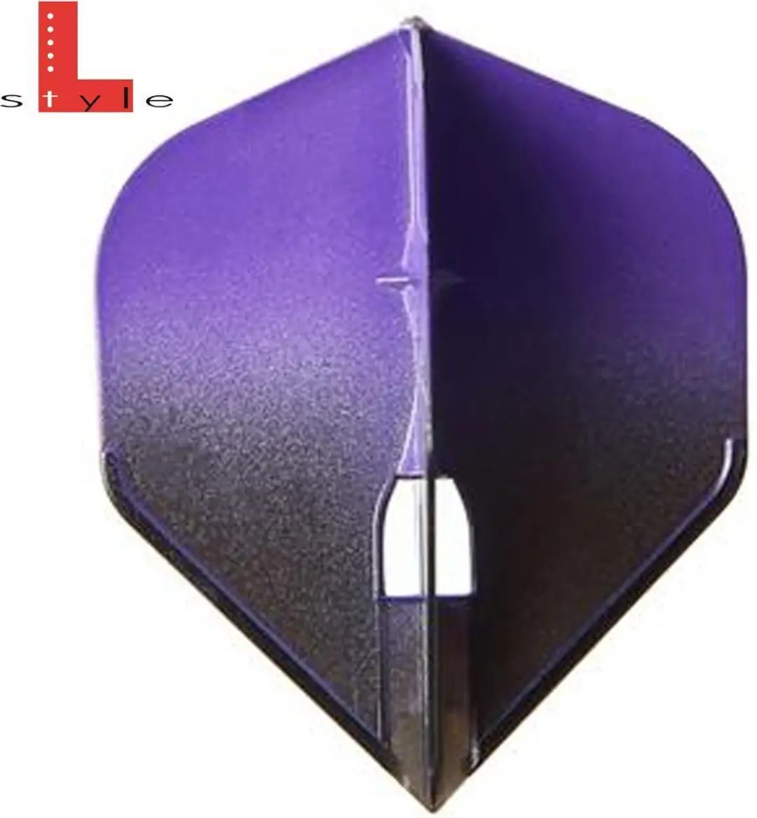 L-Style Champagne L3 Shape 2-Tone BK×Purple Dart Flights - 3 Stuks