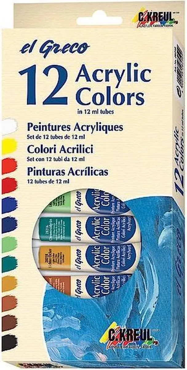 Set of acrylic paints El Greco 12x12ml