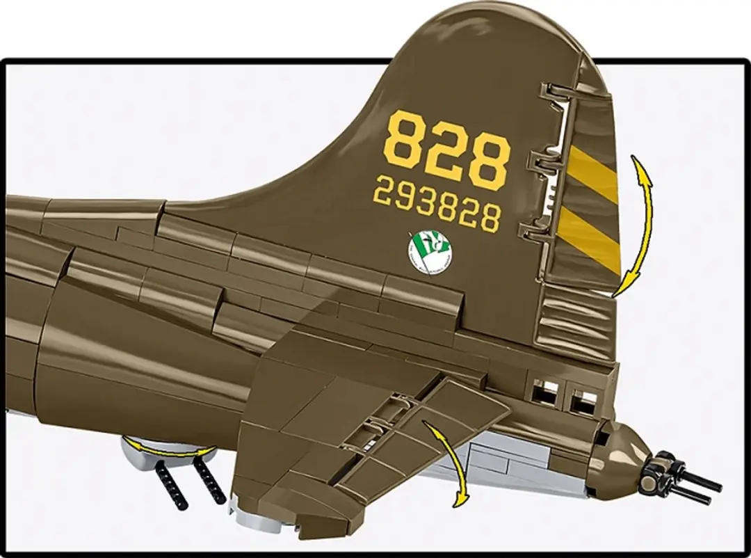 Cobi Boeing B-29 Superfortress 1050 Stenen - Bruin/ Groen - afbeelding 6 van 6