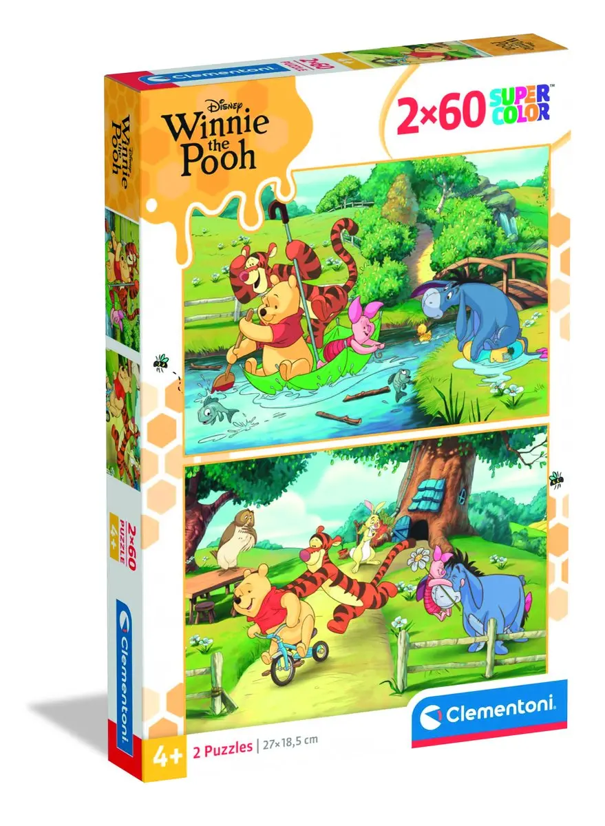 Clementoni Winnie de Poeh Puzzel 120 Stuks - 2x60