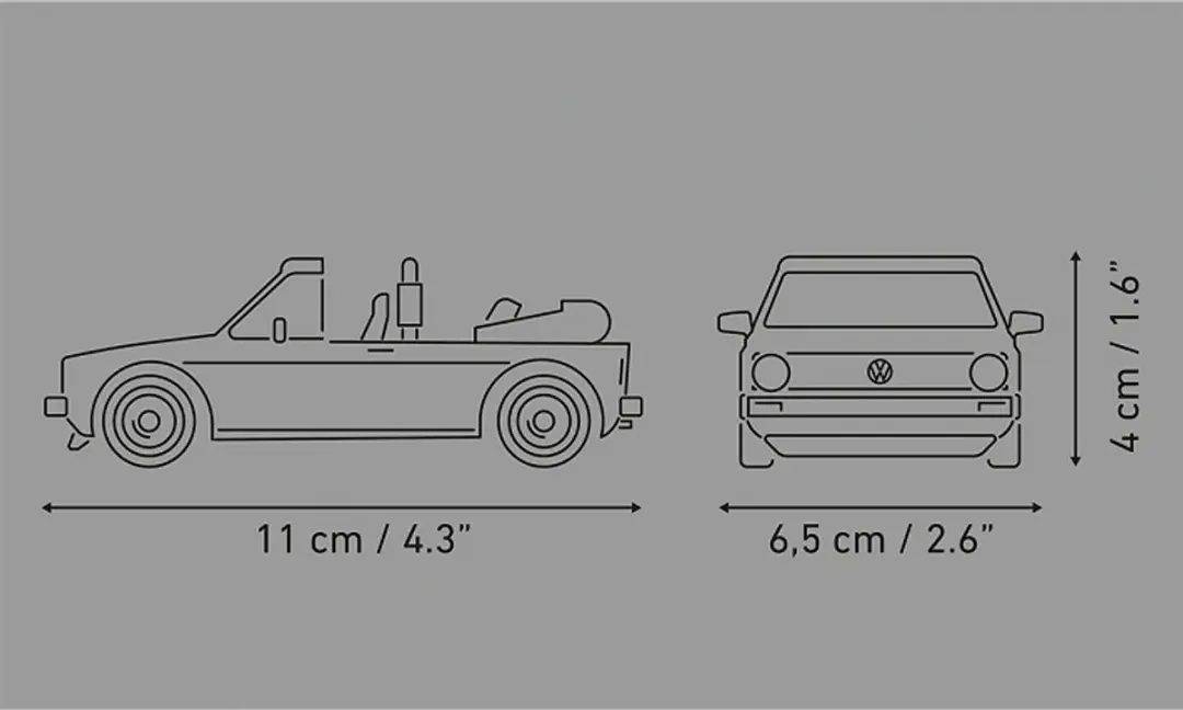 Cobi Volkswagen Golf Cabrio 1979-1994 Bouwpakket - 63 Onderdelen