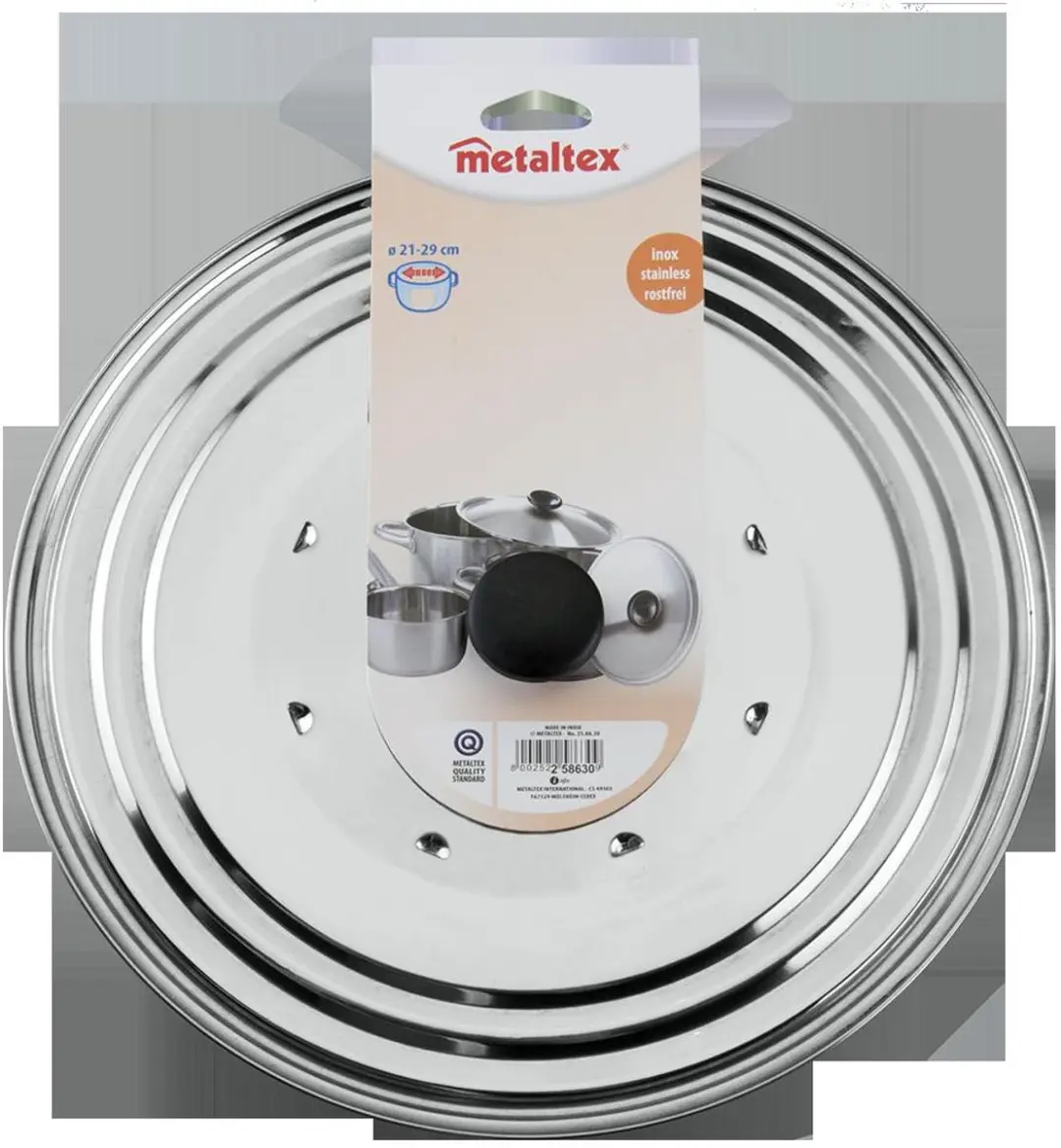 Metaltex Anti Spatdeksel 21-29cm Rvs - Blauw
