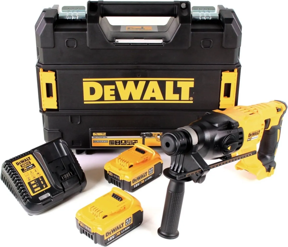 DeWalt DCH 133 M2 Accu Combihamer 18V 2.6J SDS-plus - 2x 4.0Ah + Lader + TSTAK - afbeelding 2 van 5