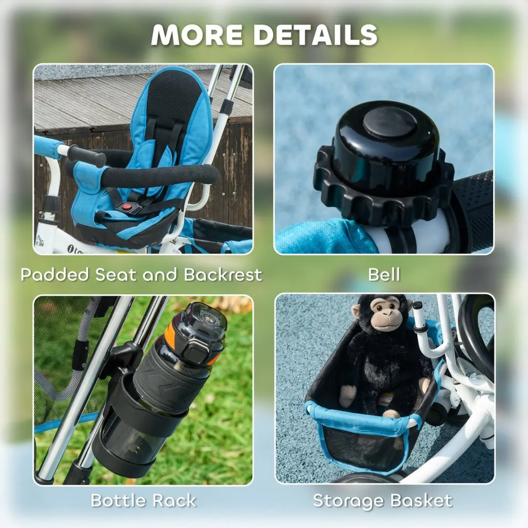 ECTEATOY 6-in-1 Driewieler Blauw