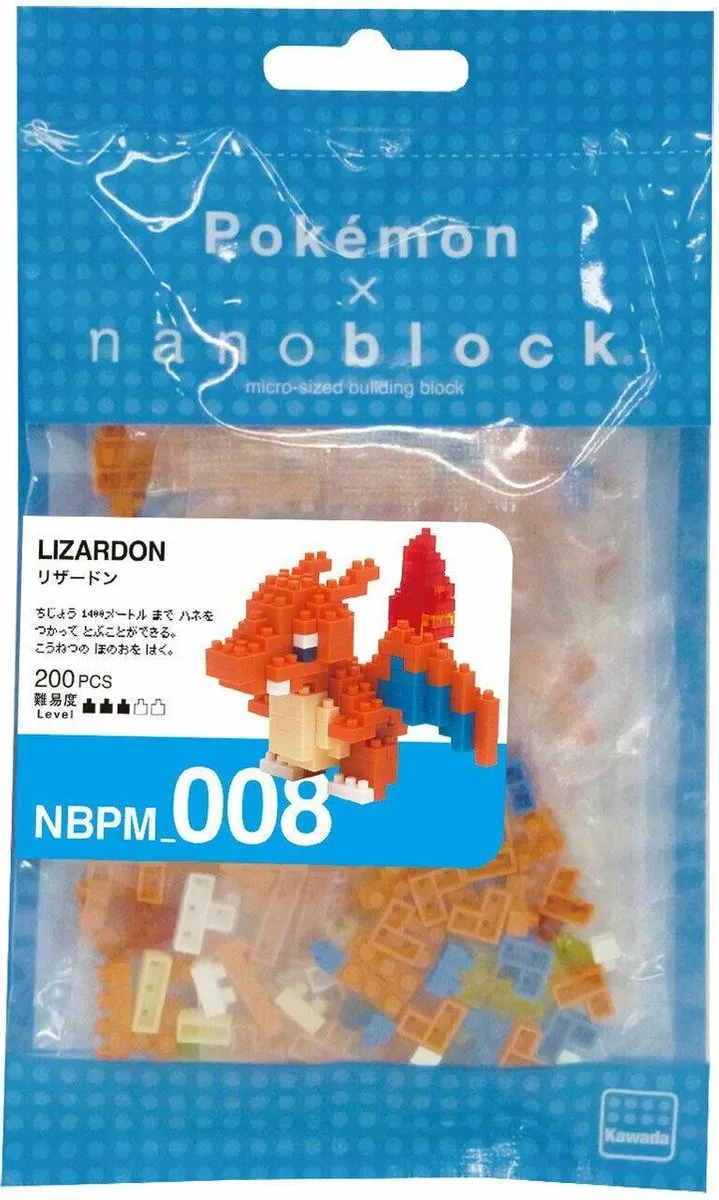 Bandai Namco Pokémon Charizard Nanoblock - 200 Stukken - Multi