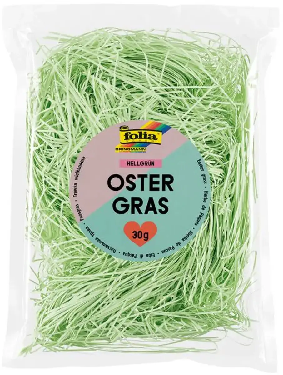 folia Decoratiegras/Paasgras, papier, 30 g, lichtgroen