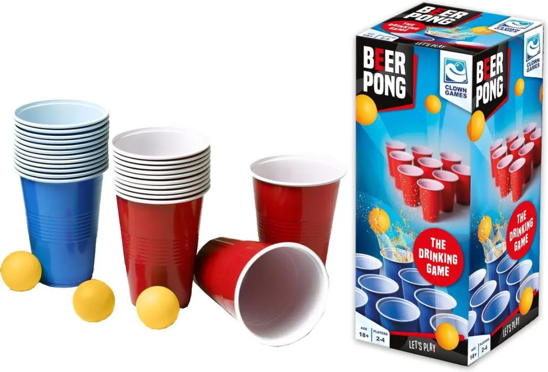 Clown Games Beerpong - 20 Bekers 6 Ballen 2-4 Spelers - afbeelding 6 van 6