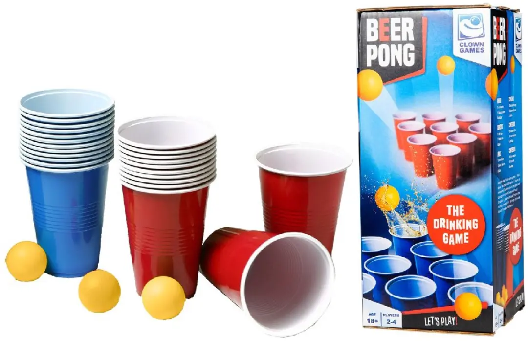 Clown Games Beerpong - 20 Bekers 6 Ballen 2-4 Spelers