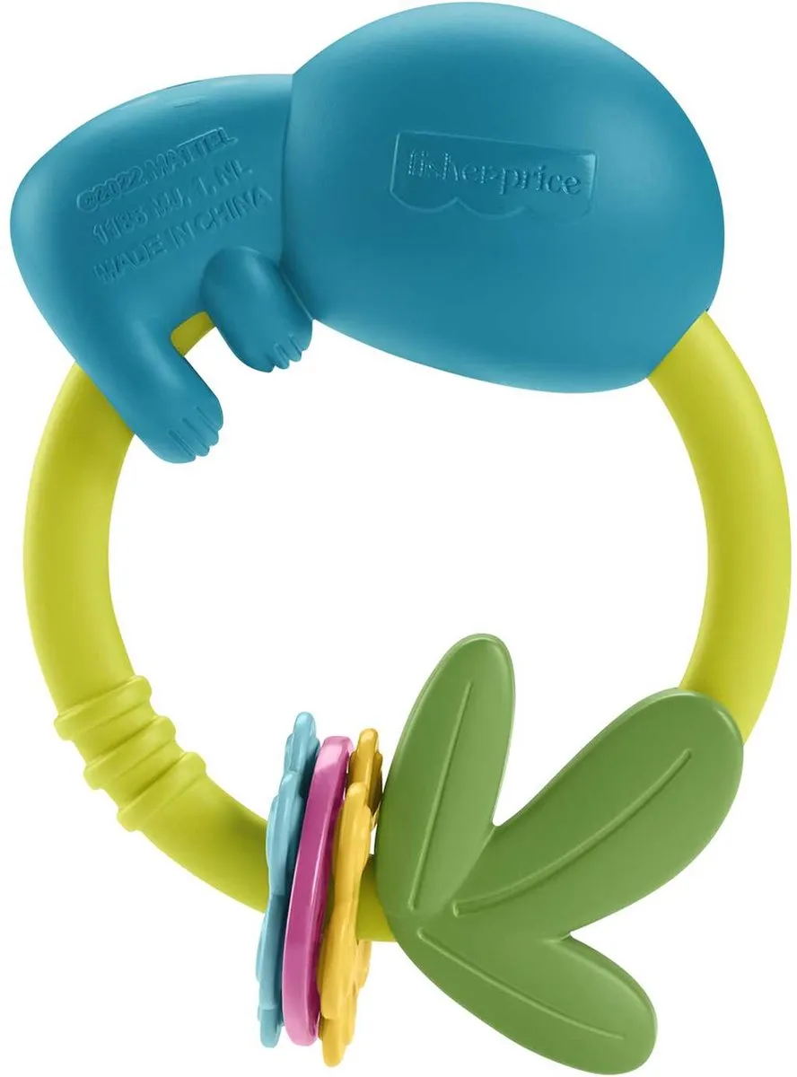 Fisher-Price Luiaard Rammelaar - Blauw/ Groen