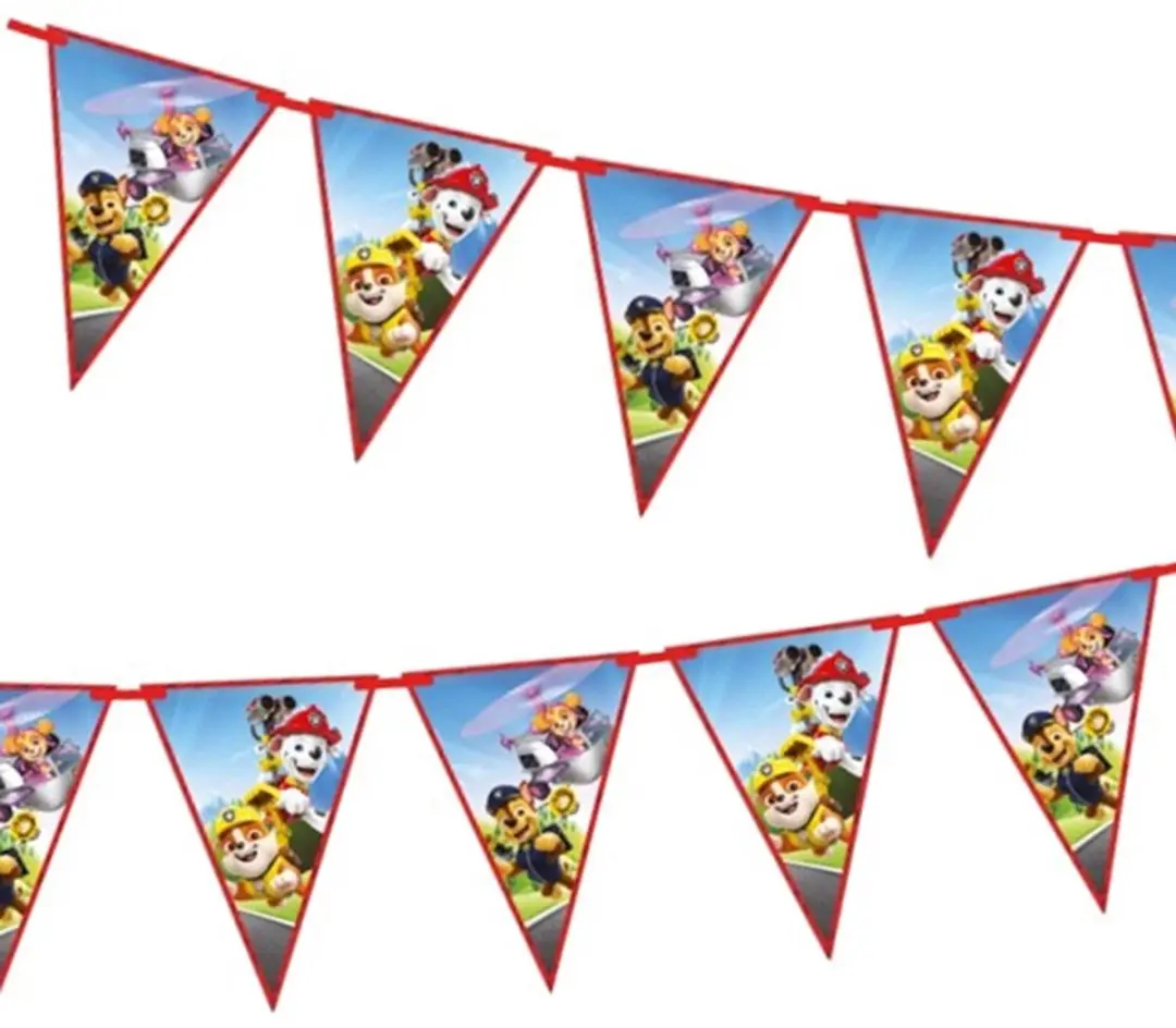 PAW Patrol Meerkleurige Vlaggenlijn - Verjaardag