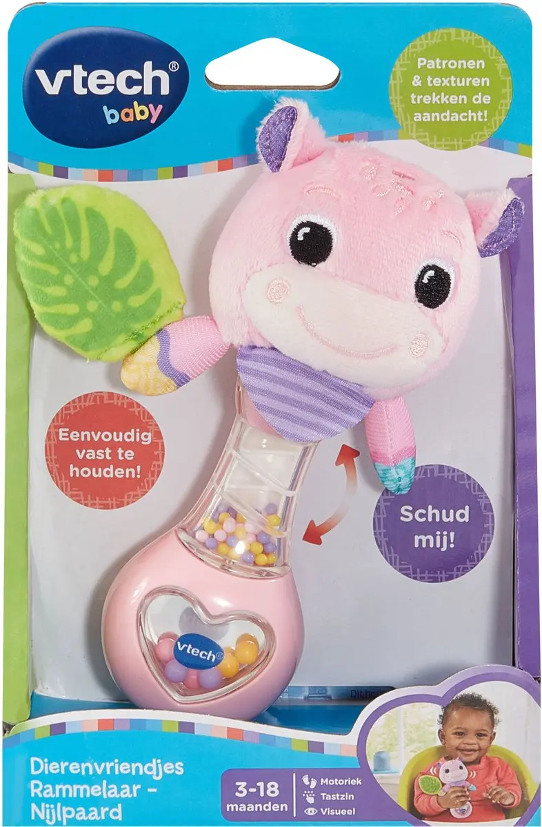 VTech Dierenvriendjes Rammelaar Nijlpaard Roze