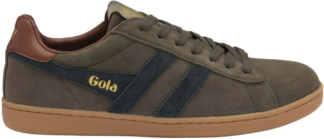 Gola Equipe II Suede Trainers - Donker Taupe/Marineblauw/Roest - afbeelding 6 van 6
