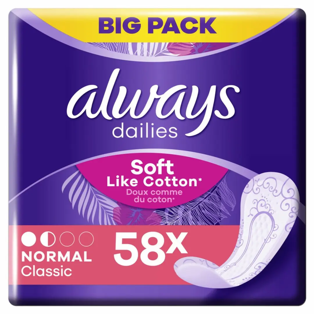 Always Normal Inlegkruisjes 290 Stuks - Wit