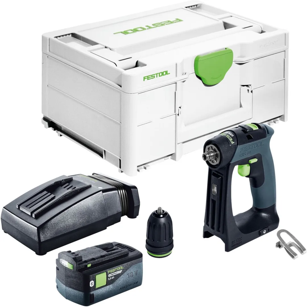 Festool CXS 18-Basic Accuboormachine 40Nm - 2 Snelheden - 13 Instellingen - 5.0Ah - afbeelding 2 van 6