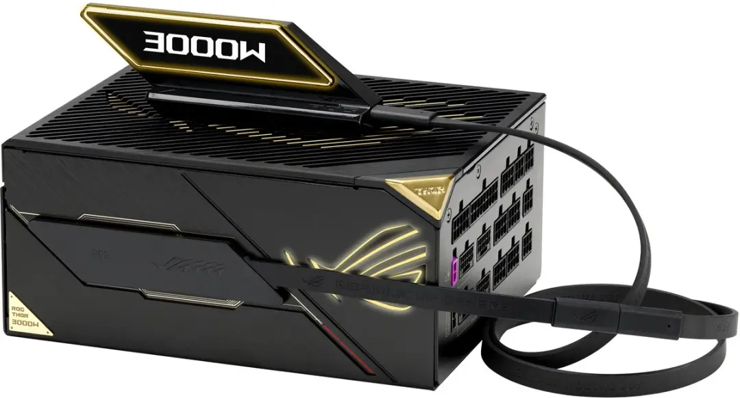 ASUS ROG Thor 3000W PSU 20+4-pin - 3000W - Zwart