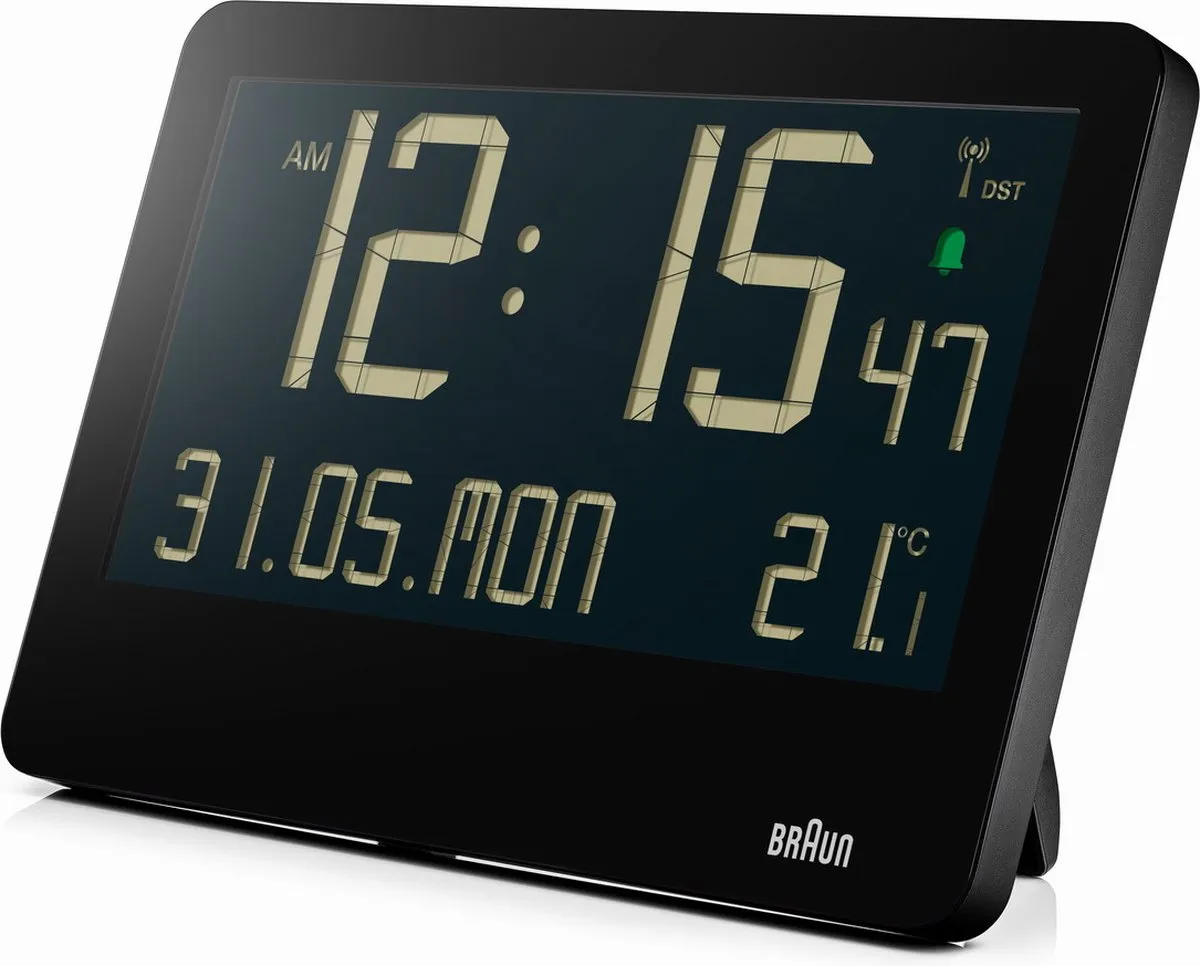 Braun BC14B-DCF Wandklok Digitaal - Zwart