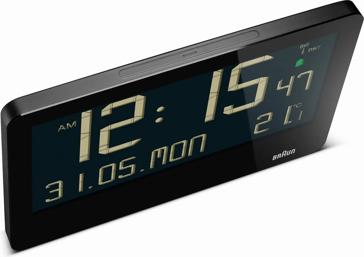 Braun BC14B-DCF Wandklok Digitaal - Zwart