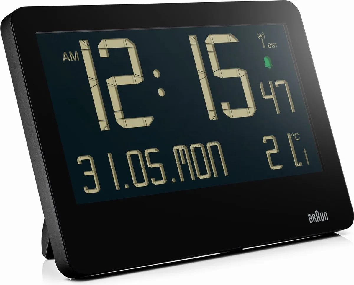 Braun BC14B-DCF Wandklok Digitaal - Zwart
