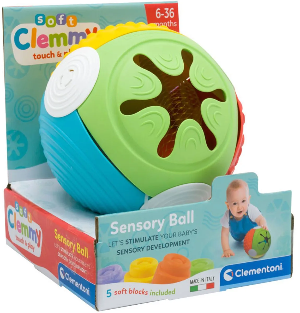 Clementoni Soft Clemmy Sensory Ball - Educatief Speelgoed 1 Stuks - Meerkleurig