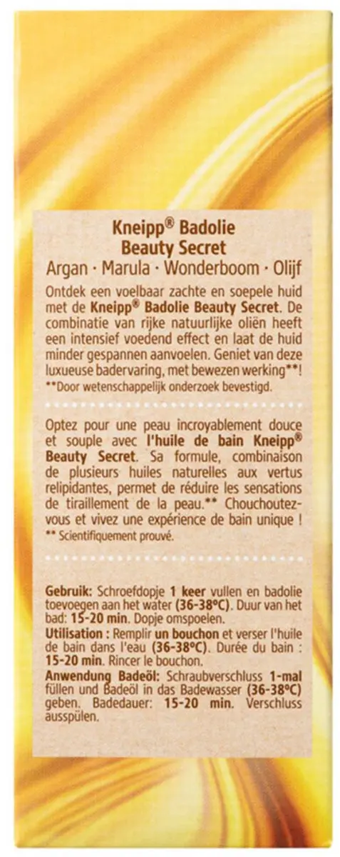 Kneipp Badolie Beauty Secret 100ml - 5 Stuks
