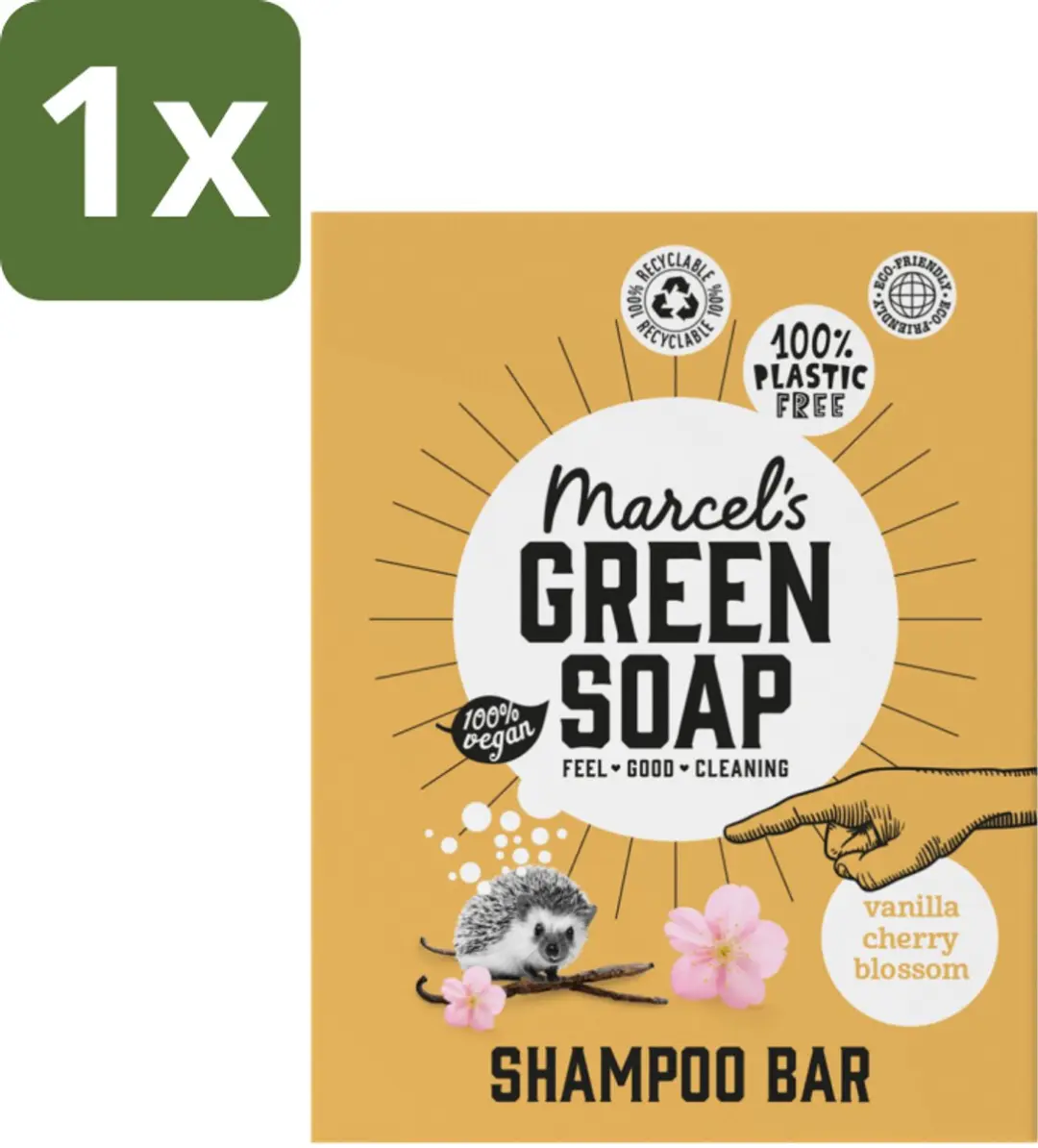 Marcel's Green Soap Shampoobar Vanilla & Cherry Blossom 90g