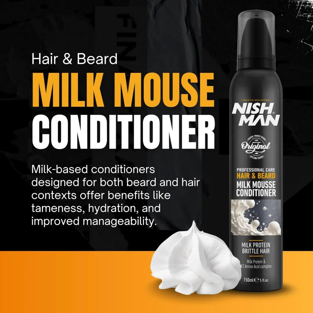 Nishman Hair & Beard Milk Mousse Conditioner 200ml