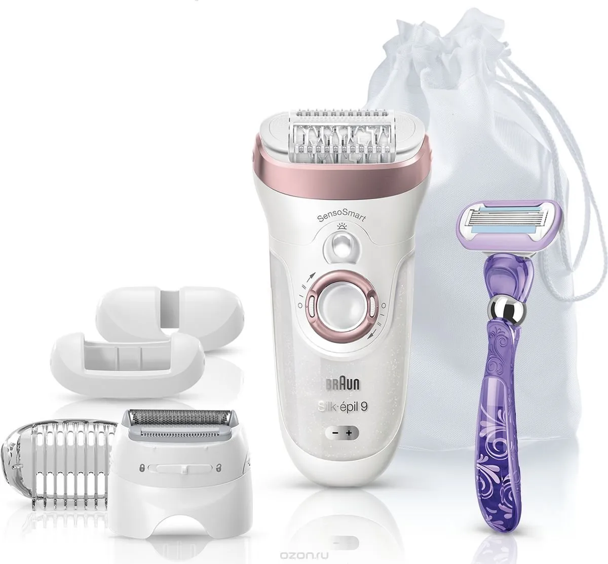 Braun Silk-épil 9 9-870 Epilator - Wit/Roségoud